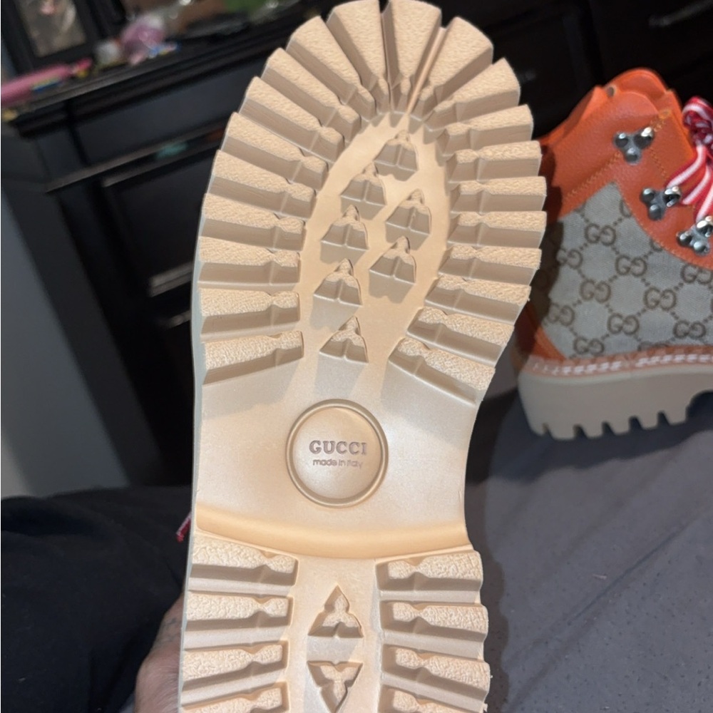 Gucci Vibrant Orange Leather Boots unisex - Picture 2 of 3